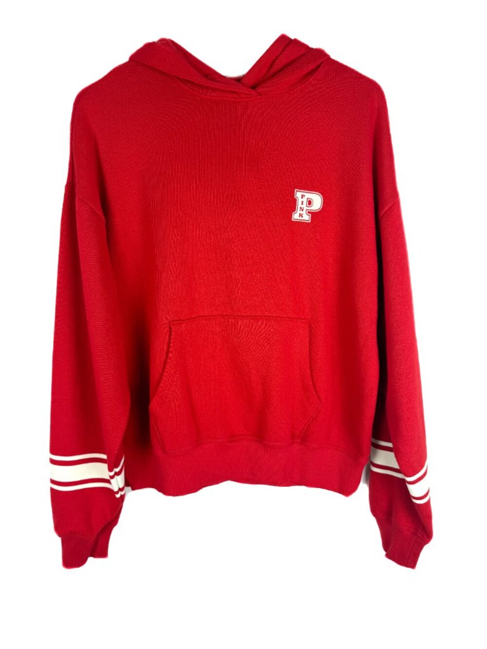 NWT Victoria's Secret PINK Ivy Fleece Campus Pullover Hoodie Red Size XS NEW
